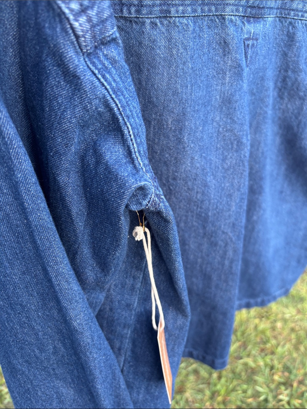 Long Sleeve Denim Pullover Shirt - Classic Blue - Picture 8 of 10